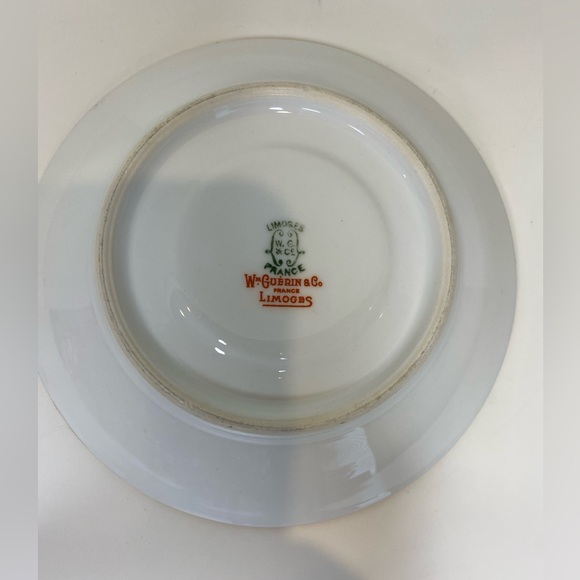 EUC VTG Wm. Guerin & Co France Limoges Teacup Saucer Heavily Gilded Scotland - Picture 9 of 10